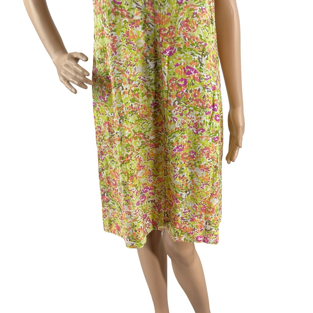J Jill Love Linen Shift Dress Multicolor Floral Summer Size XS - Picture 3 of 7